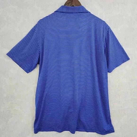 Peter Millar Summer Comfort Men's L Polo Golf Shirt Striped 2277C - Picture 2 of 7